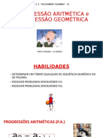 Progressão Aritmética e Geométrica