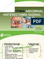 Histerectomia Abdominal y Vaginal