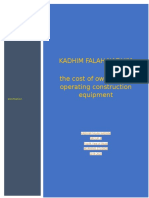 Kadhim Falah Nadhim The Cost of Owning and Operating Construction Equipment