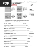 Comparatives: Grammar Worksheet