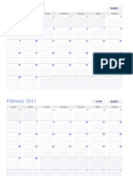 Calendar 2011 - Page Per Month