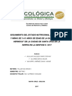 ESTADO NUTRICIONAL DE LOS NIÑOS (GUARDERIA LA HERMOSA) Actual