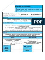 Programa de Auditoría