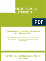 PSICOLOGIA DE LA Nutrición