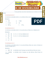 Criterios de Divisibilidad para Quinto Grado de Primaria