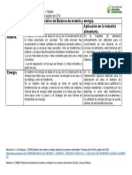 Cuadro Comparativo de Balance de Materia y Energía