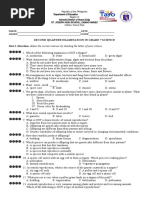 2nd QUARTER EXAM IN GRADE 7 SCIENCE