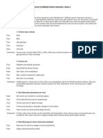 Answers To Virology MCQ Paper 2