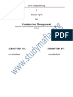 CIVIL Construction Management Report PDF