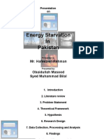 Energy Starvation in Pakistan: Mr. Hafeez-ur-Rehman Obaidullah Masood Syed Muhammad Bilal