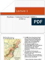 Lecture 1 American Literature Colonialism and Puritanism