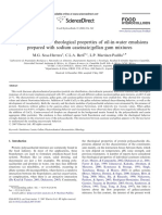 Propiedades Fisicoquímicas y Reológicas de Las Emulsiones de Aceite en Agua Preparadas Con Caseinato de Sodio - Mezclas de Goma Gellan