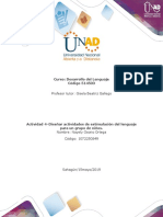 Formato para La Elaboración de La Actividad 4 - Diseñar Actividades de Estimulación Del Lenguaje para Un Grupo de Niños