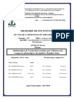 Optimisation de L'extraction Assistée Par L'ultrason Des Composés Phénoliques Du Jujubier Ziziphus Lotus PDF