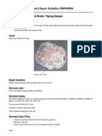 RWRG0054 - Broken Hub Rivets-7 Spring Damper: Pre-Authorized Warranty Repair Guideline RWRG0054