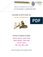 Legislación Fiscal: Facultad de Contaduría Y Administración