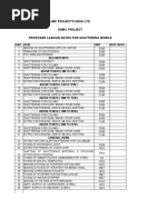 JMC Projects India LTD DMRC Project Proposed Labour Rates For Shuttering Works