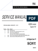 сервис мануал на английском Sony KDL-22BX320 шасси AZ2EK 9-888-407-05 PDF