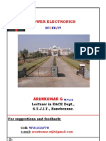 7th Semester Power Electronics Question Bank (Arunkumar G, Lecturer in EC Dept, STJIT, Ranebennur