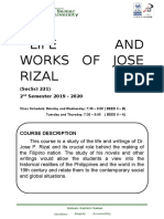 Life AND Works of Jose Rizal: Course Description