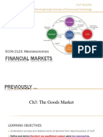 Financial Markets: ECON 2123: Macroeconomics