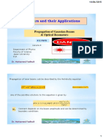 Rs and Their Applications: Propagation of Gaussian Beams & Optical Resonators