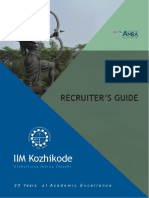 IIM Kozhikode: Recruiter'S Guide