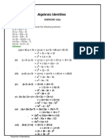 Algebraic Identities Solution