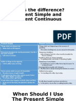 What's The Difference Present Simple & Present Continuous