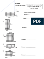 RED: Volume of Cubes and Cuboids Length X Width X Height To