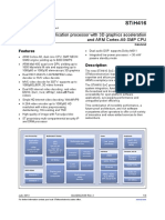 Stih416: Advanced HD Application Processor With 3D Graphics Acceleration and Arm Cortex-A9 SMP Cpu