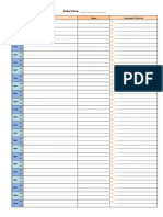 Schedule / Time Log Notes Prioritized To-Do List: Today's Date