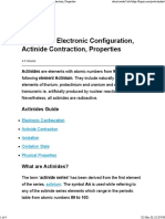 Actinides - Electronic Configuration, Actinide Contraction, Properties