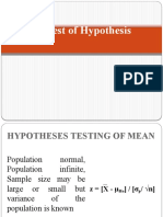 Test of Hypothesis