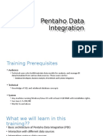 Pentaho Data Integration Pentaho Data Integration