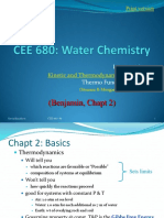 (Benjamin, Chapt 2) : Kinetic and Thermodynamics