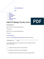 Full SAT Biology Practice Test 1: Part C