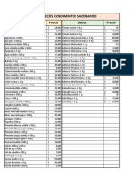 Lista de Precios - Condimentos Sazonarico