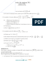 Devoir de Maison N°1 - Math - Bac Mathématiques (2014-2015) MR Saidani Moez