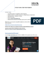 Technical Requirement:: Step Test Using The Web Version