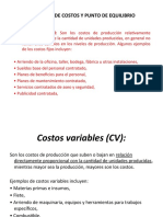 Análisis de Costos y Punto de Equilibrio