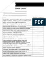 Handover Resignation Checklist Template