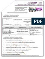 Grammar Videos: Future Forms - Exercises: - Check Your 1 Grammar: Grouping