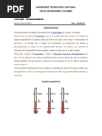 Apuntes TERMOMETRÍA Termodinamica 2020 UTN