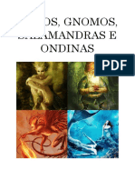 Silfos, Gnomos, Salamandras e Ondinas