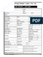 Thyssenkrupp Elevator (India) Pvt. LTD.: Job History / Job Card