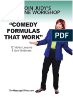 Join Judy'S Online Workshop: "Comedy Formulas That Work"