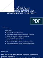 Definition, Nature and Importance of Economics: Econ 2 Basic Microeconomics