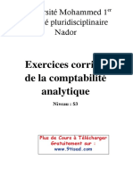 Exercices Corrigés de La Comptabilité Analytique Sur PDF