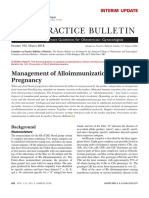 Acog Practice Bullet In: Management of Alloimmunization During Pregnancy